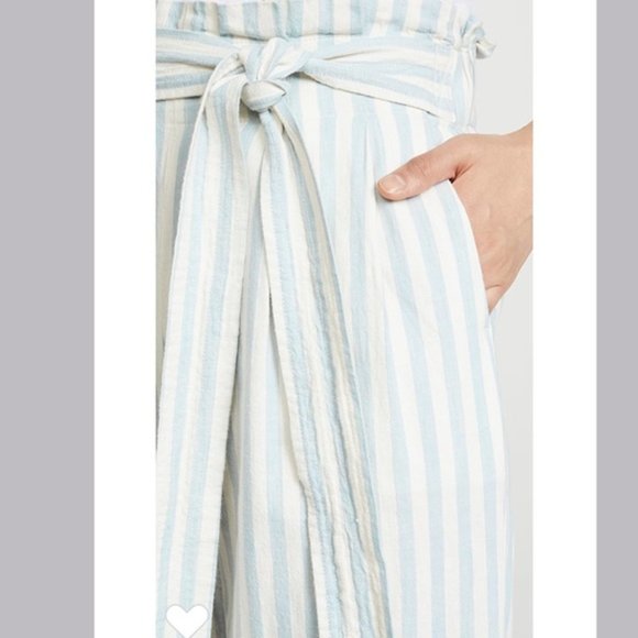 Madewell Striped Paperbag Wide Leg Pants Size Small - Picture 13 of 15